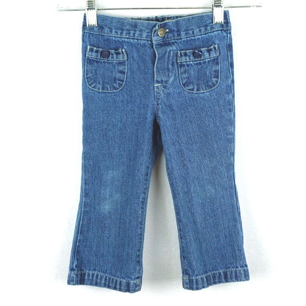 WonderKids Jeans with Flower Buttons sz 2T